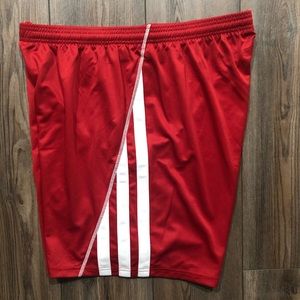 Red & White adidas ClimaLite Shorts
